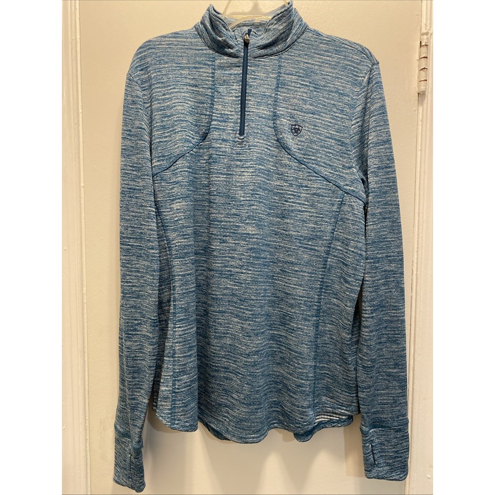Ariat Women Teal Blue AriatTEK Quarter Zip Performance Base Layer Top Size XXL